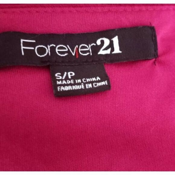 FOREVER 21 FUCHSIA & BLACK DRESS SZ.S EUC. - Picture 6 of 7